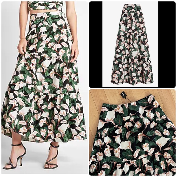 Express Dresses & Skirts - NWT Express A-Line Maxi Skirt with Floral Design size small